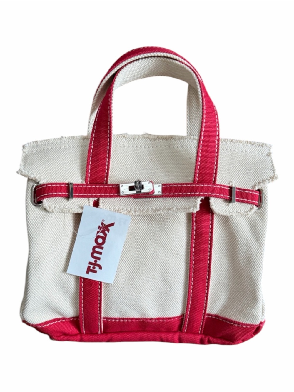 New Macy’s Sunwin Boatkin Classic Canvas Red Small Tote Bag